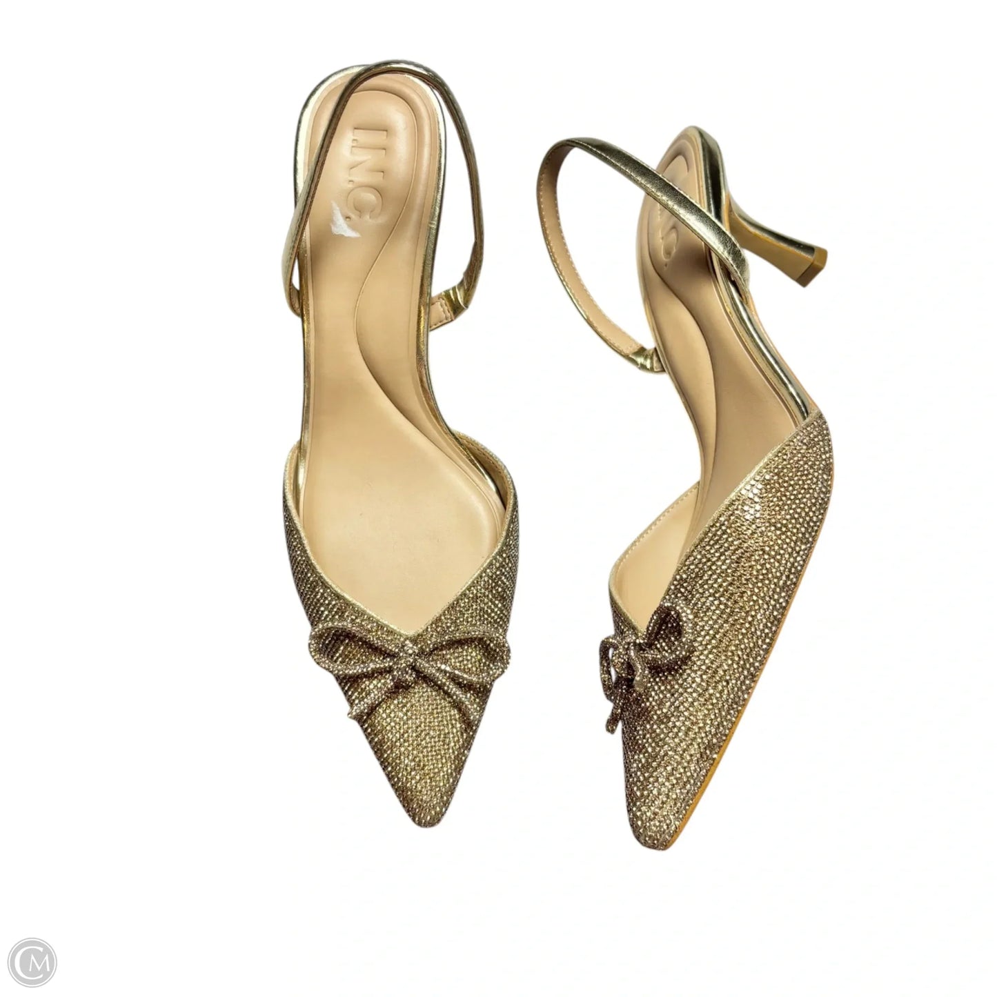 Sandals Heels Kitten By Inc In Bronze, Size: 8