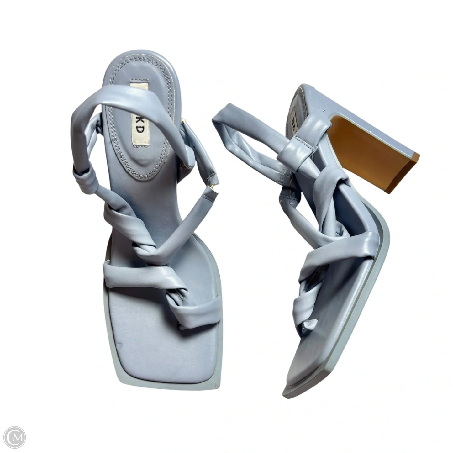 Sandals Heels Block By Na-kd In Blue, Size: 10.5