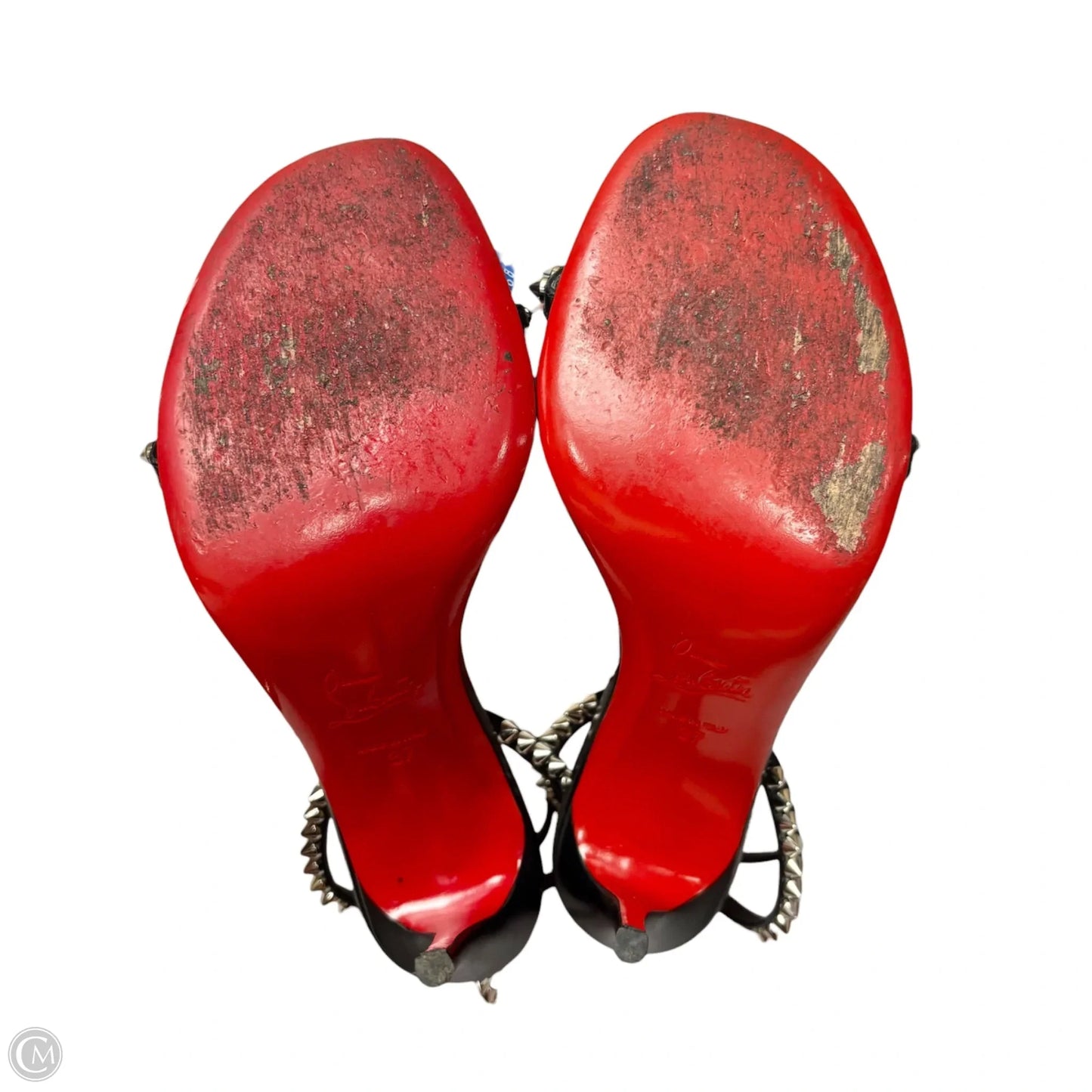 Sandals Luxury Designer By Christian Louboutin In Black, Size: 6.5