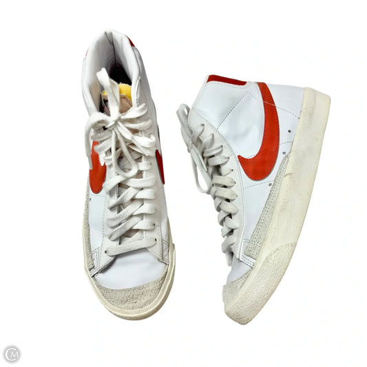 Shoes Sneakers By Nike In Orange & White, Size: 7.5