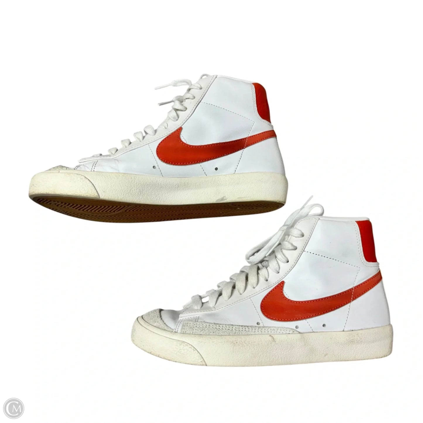 Shoes Sneakers By Nike In Orange & White, Size: 7.5