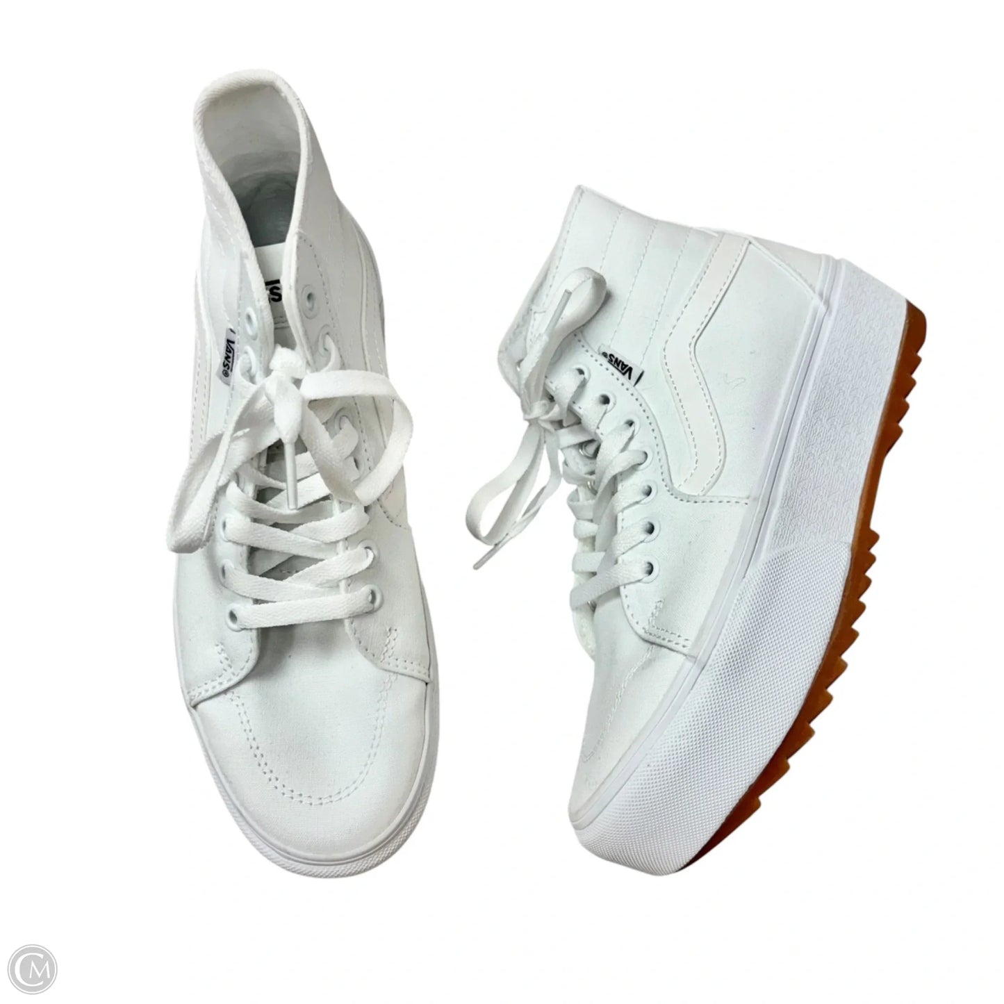 Shoes Sneakers By Vans In White, Size: 7.5