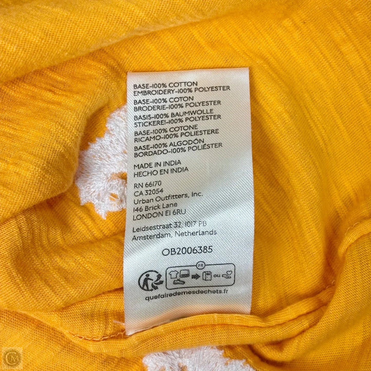 Top Short Sleeve By Maeve In Yellow, Size: Osfm
