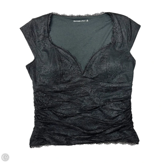 Top Short Sleeve By Abercrombie And Fitch In Black, Size: M