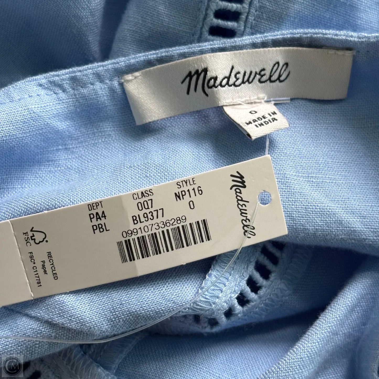 Dress Casual Midi By Madewell In Blue, Size: Xxs