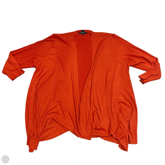 Cardigan By Context In Orange, Size: 3x