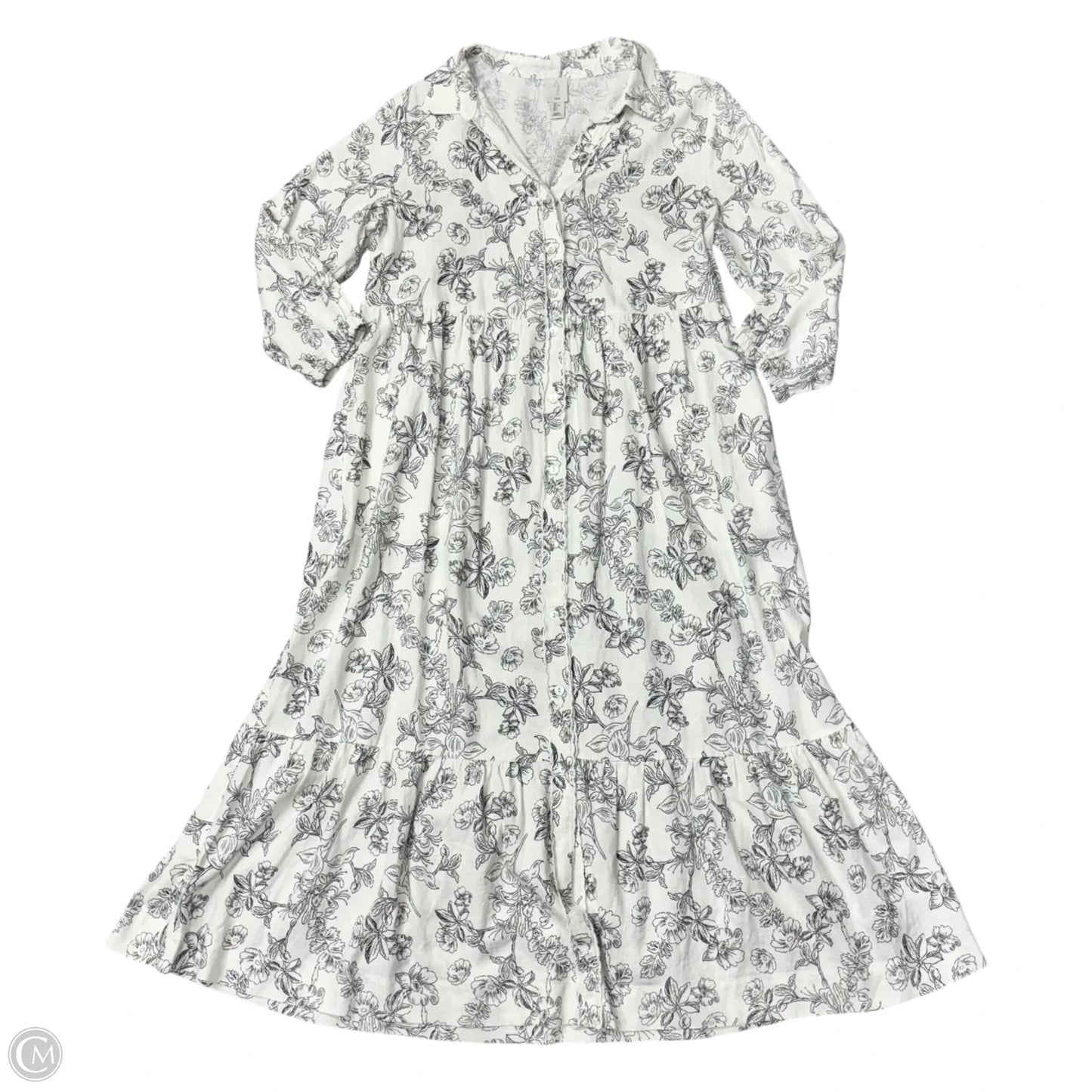 Dress Casual Maxi By Joie In Floral Print, Size: L