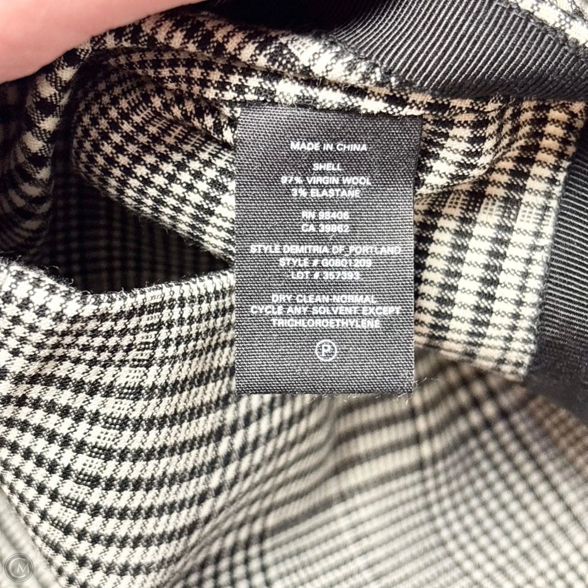 Pants Other By Theory In Checkered Pattern, Size: 0