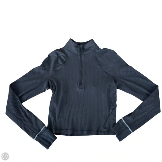 Athletic Top Long Sleeve Collar By Lululemon In Black, Size: S