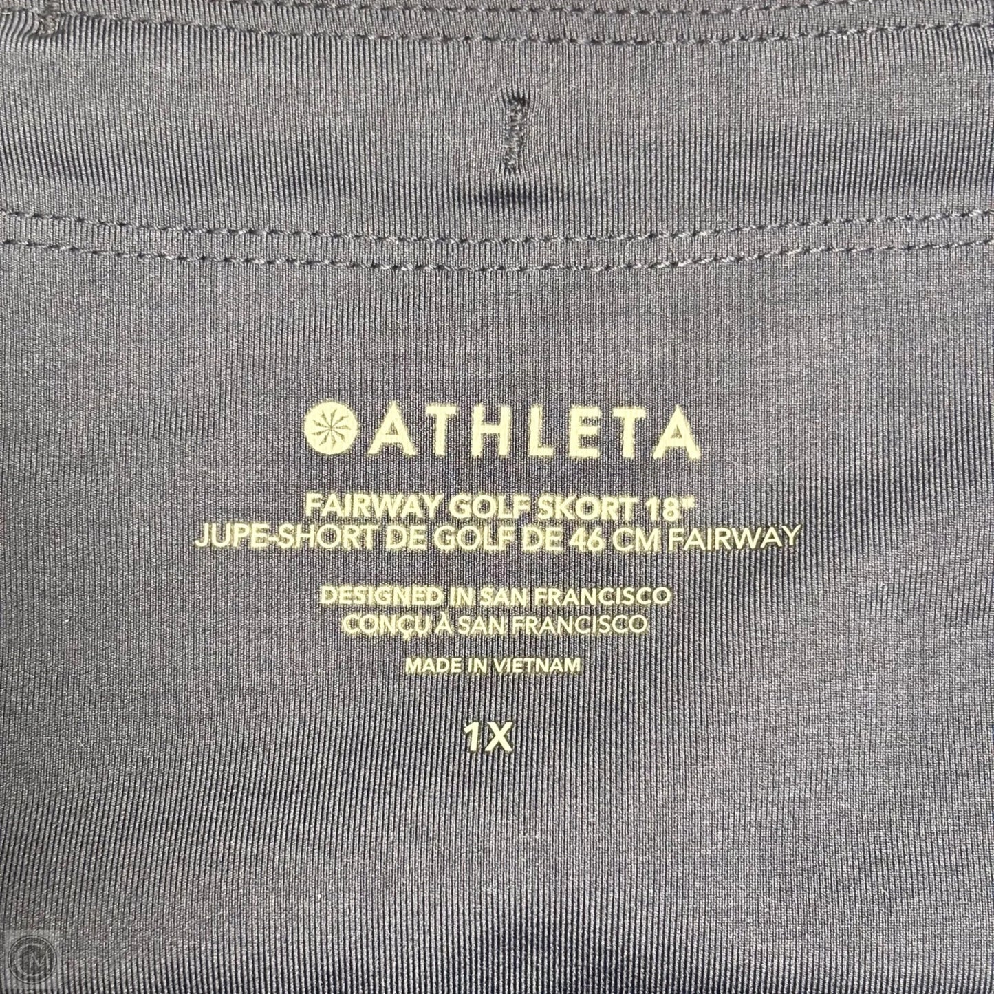 Athletic Skort By Athleta In Navy, Size: 1x