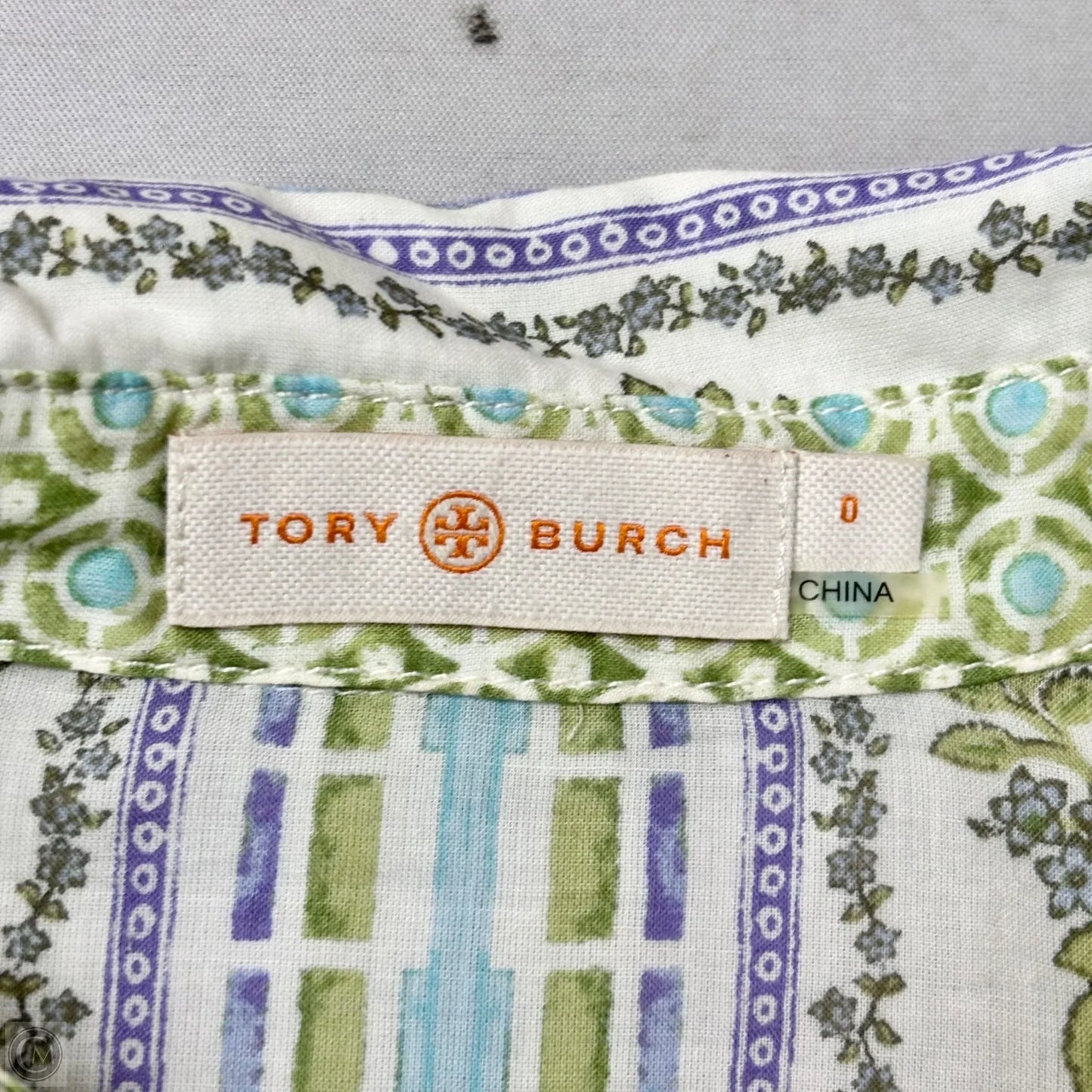 Top Long Sleeve Designer By Tory Burch In Green, Size: Xs