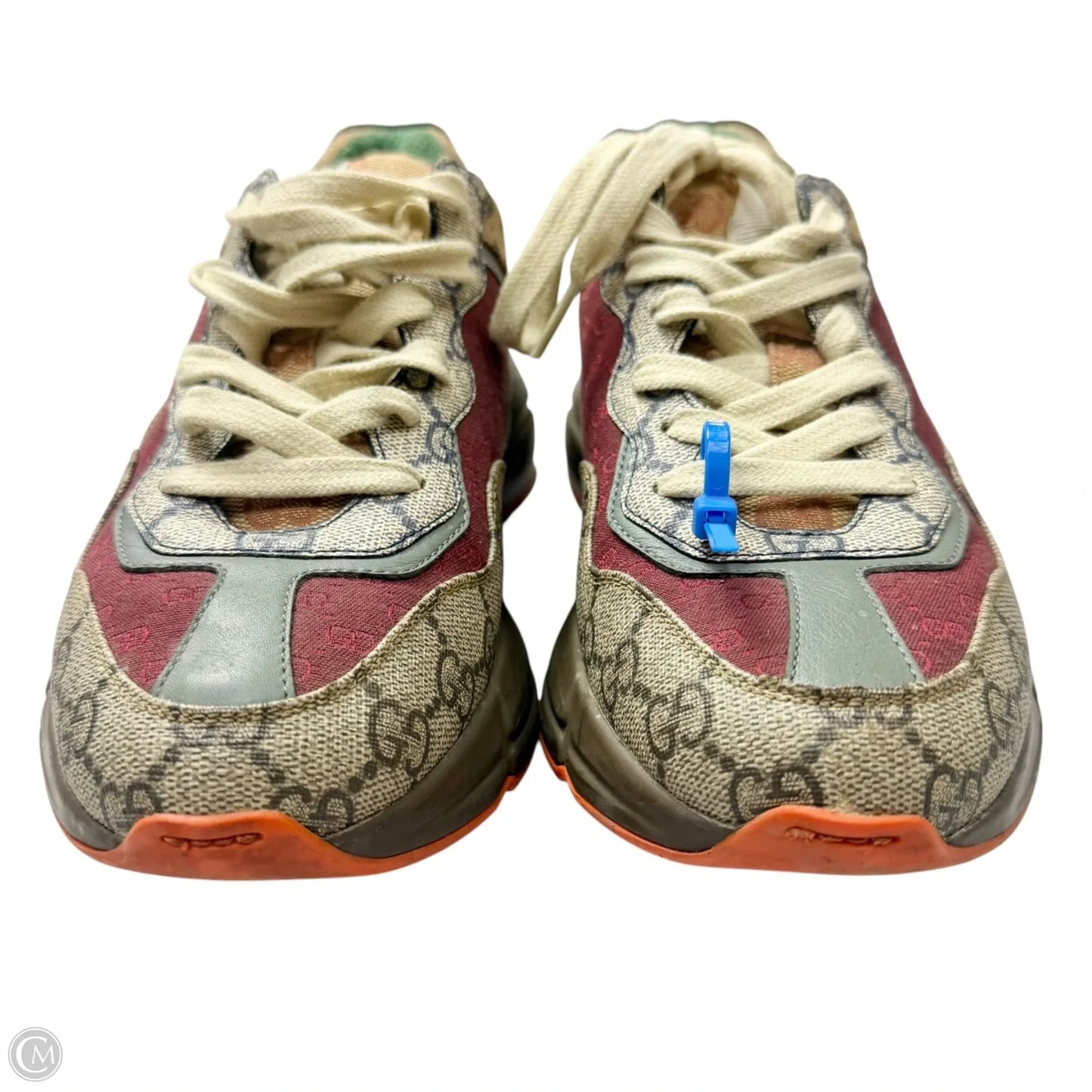 Shoes Luxury Designer By Gucci In Maroon, Size: 7.5