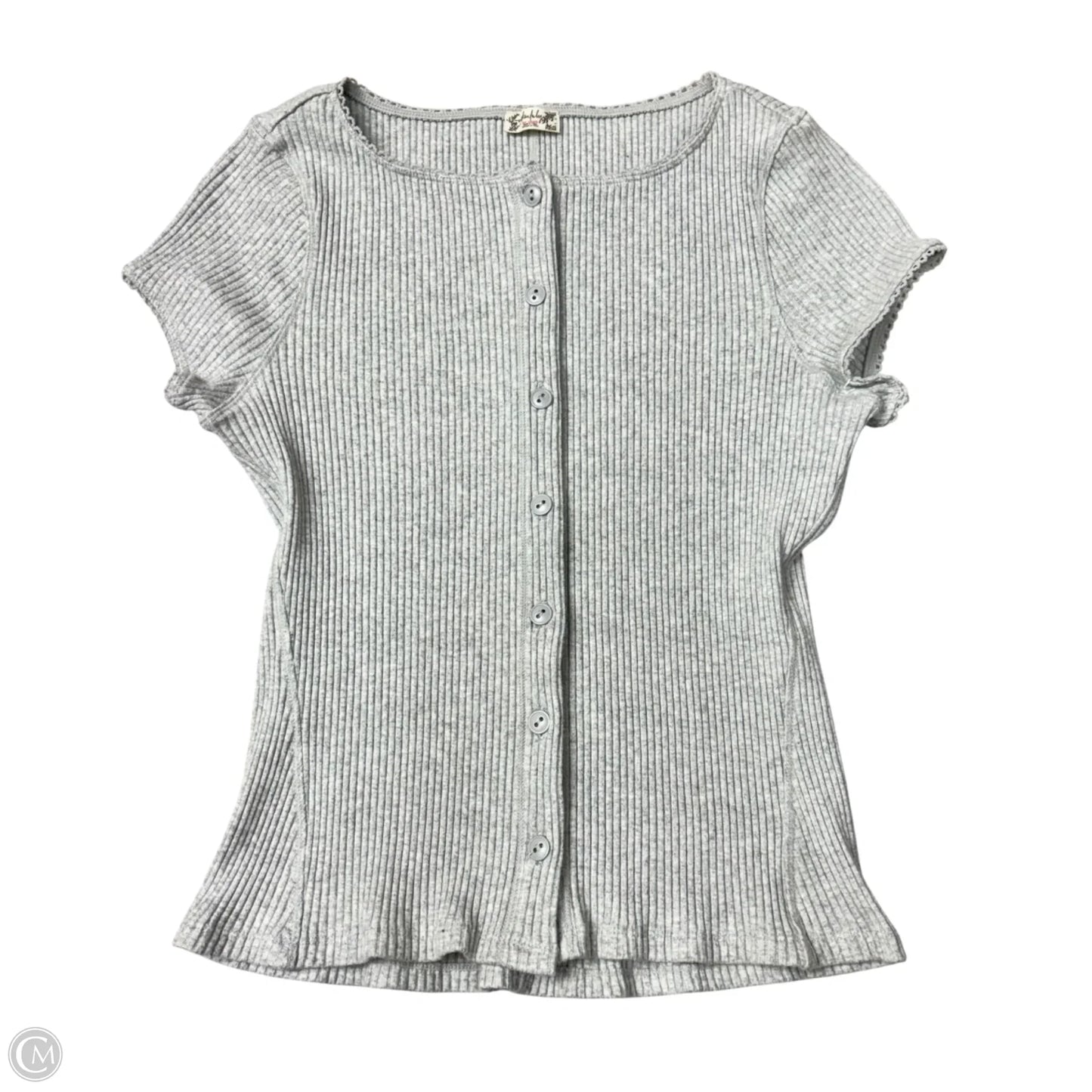 Top Short Sleeve By Free People In Grey & Orange, Size: L
