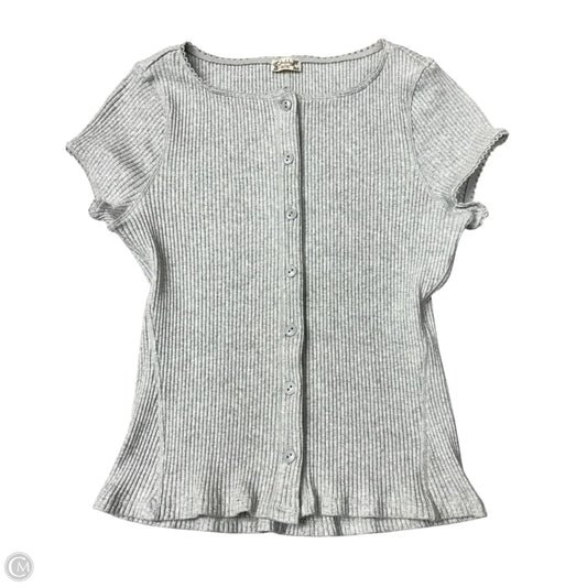 Top Short Sleeve By Free People In Grey & Orange, Size: L