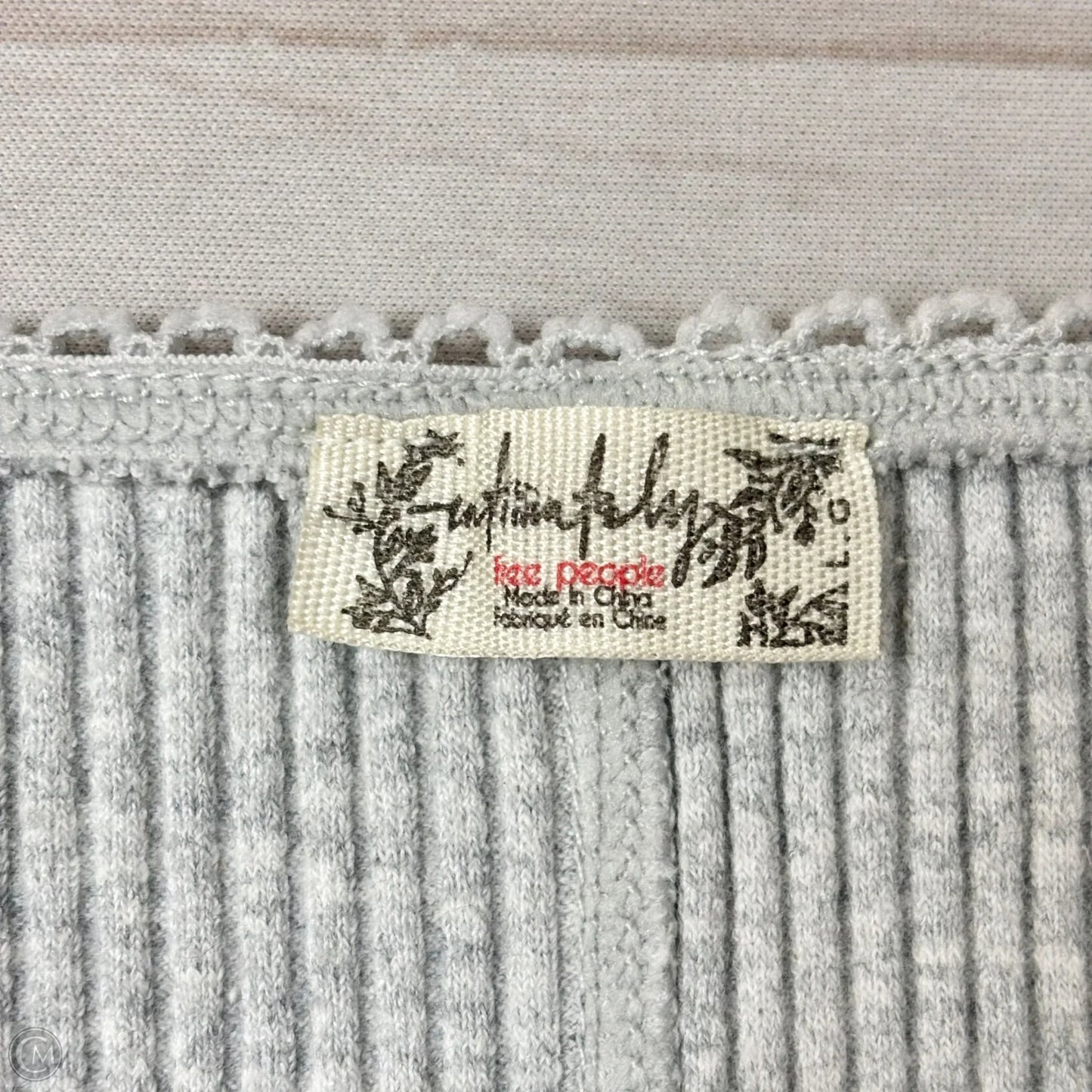 Top Short Sleeve By Free People In Grey & Orange, Size: L