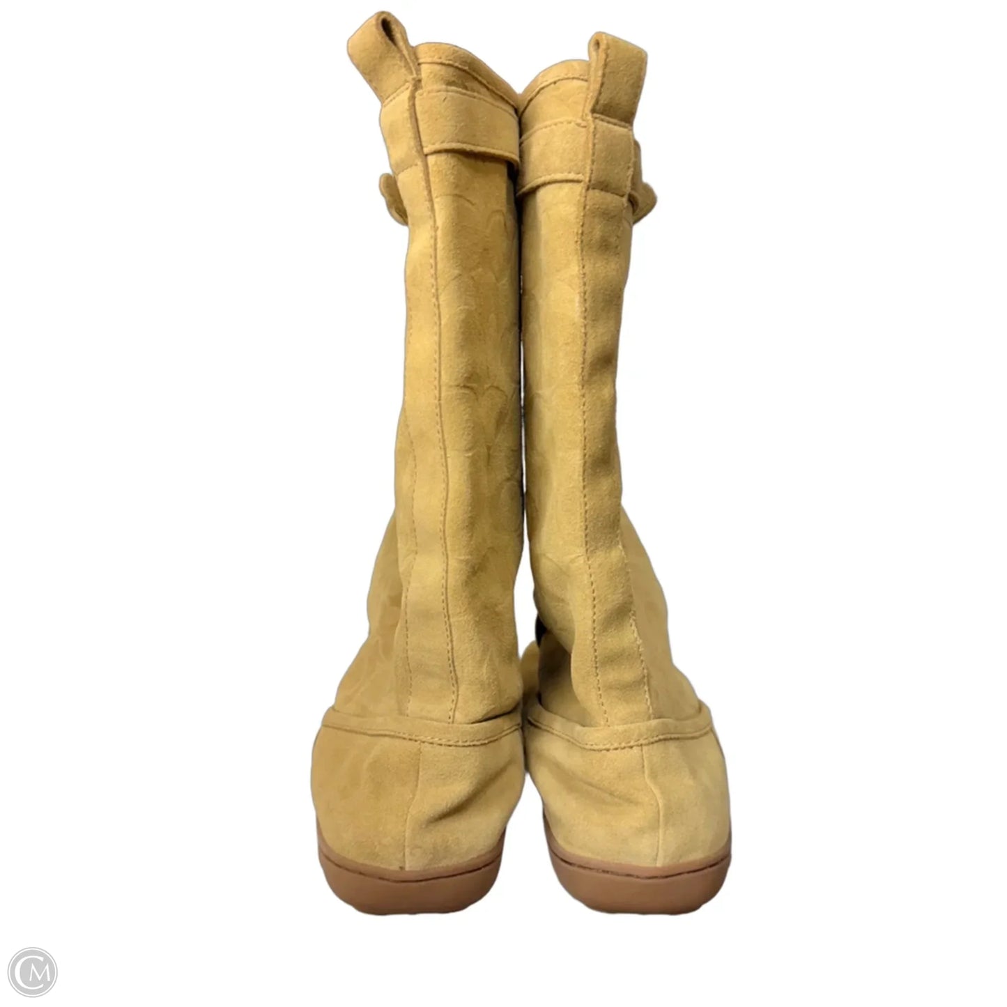 Boots Designer By Coach In Tan, Size: 9