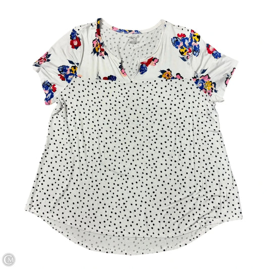 Top Short Sleeve By Lane Bryant In Polkadot Pattern, Size: 2x
