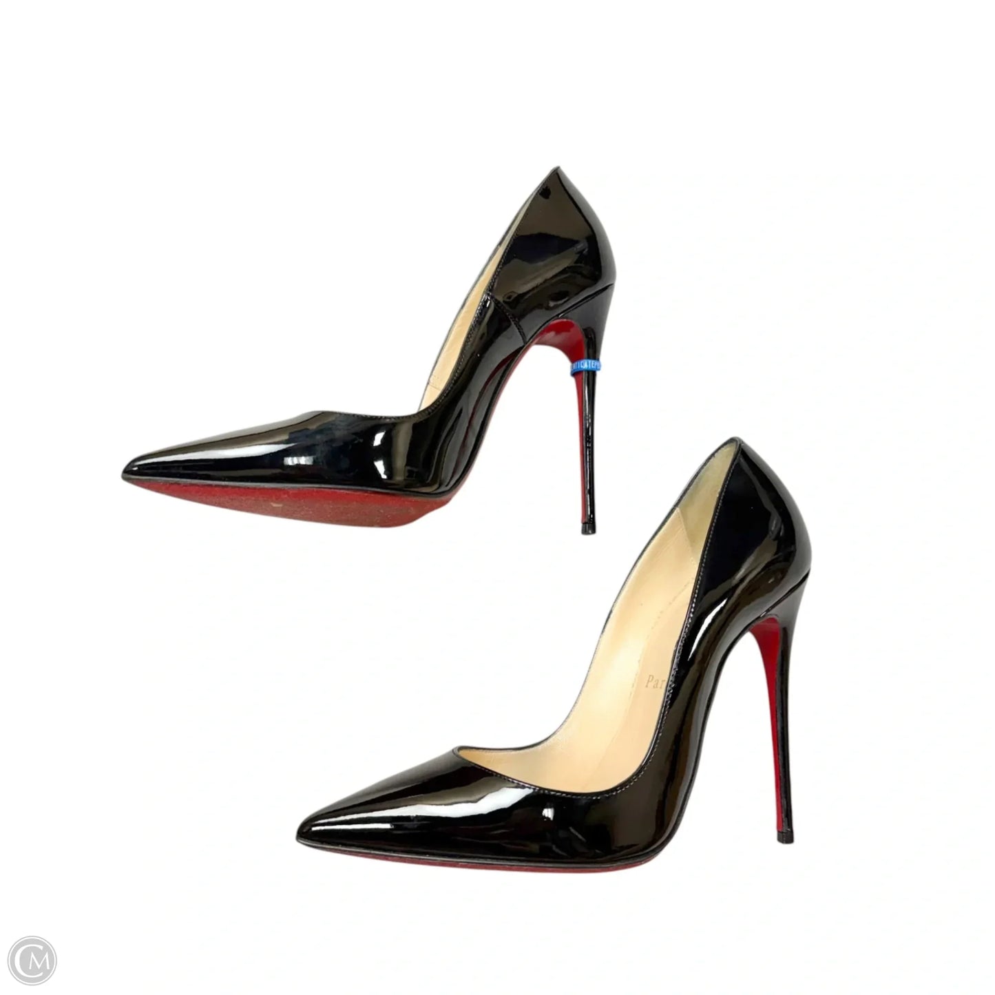 Shoes Luxury Designer By Christian Louboutin In Black, Size: 5.5