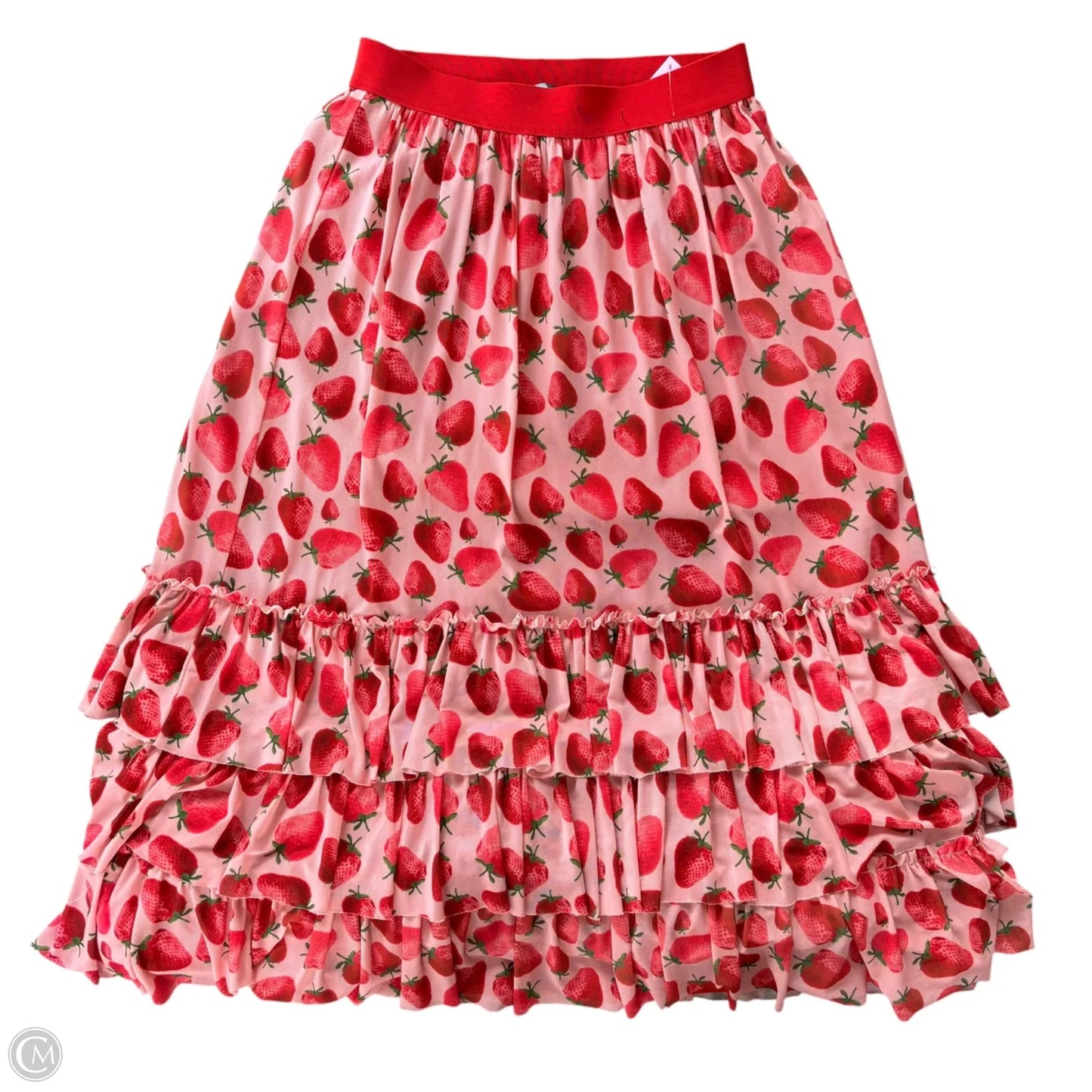 Skirt Midi By Eva Franco In Pink & Red, Size: S