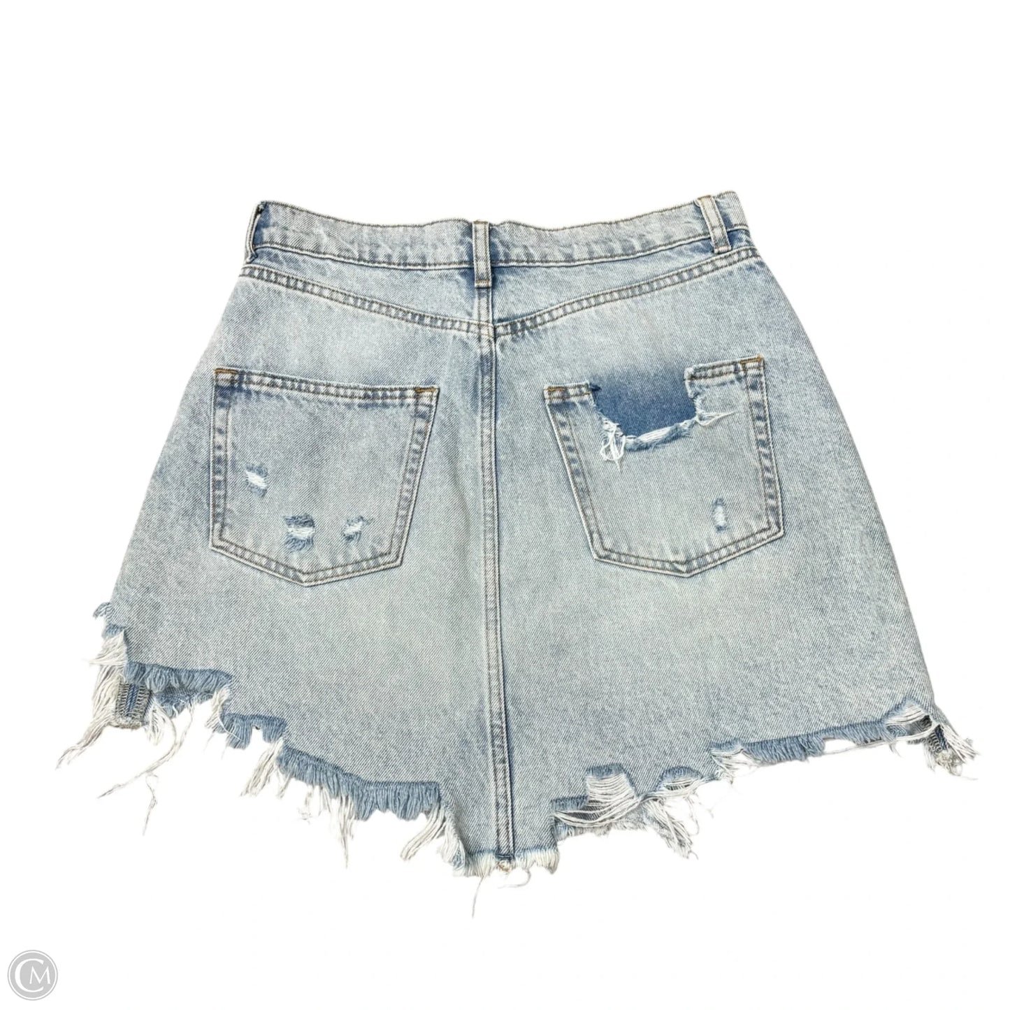 Skirt Mini & Short By Pilcro In Blue Denim, Size: S