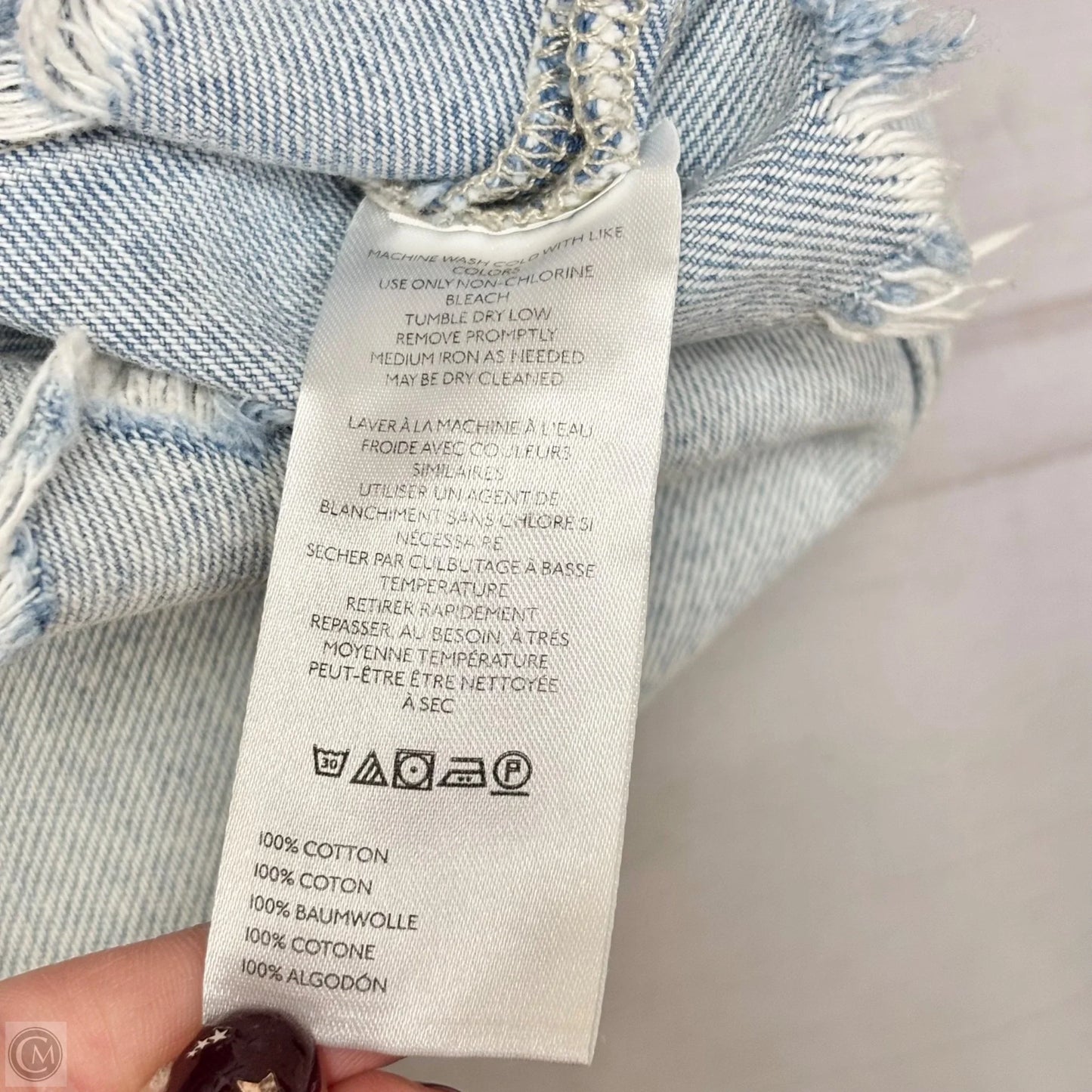Skirt Mini & Short By Pilcro In Blue Denim, Size: S