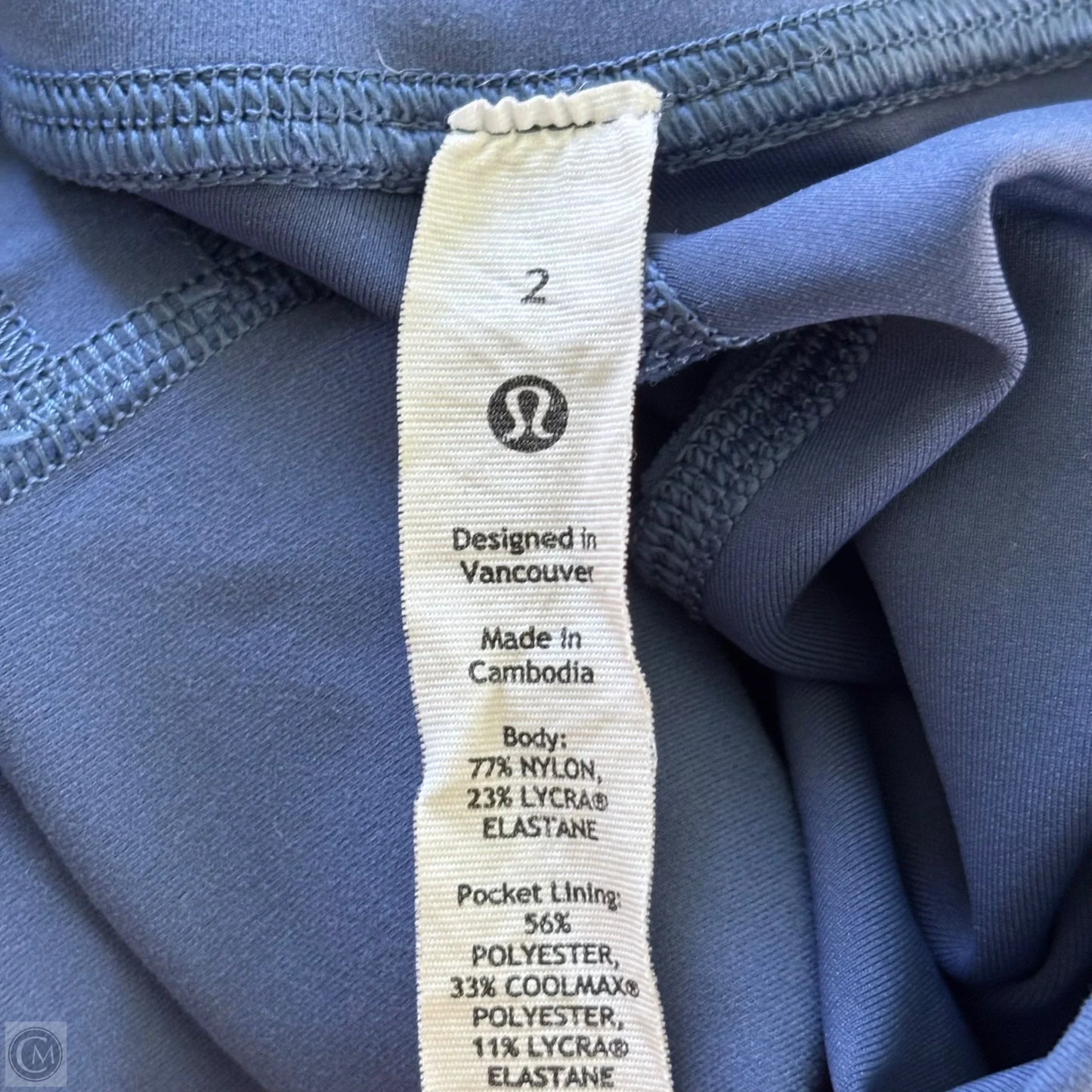 Athletic Shorts By Lululemon In Blue, Size: 2