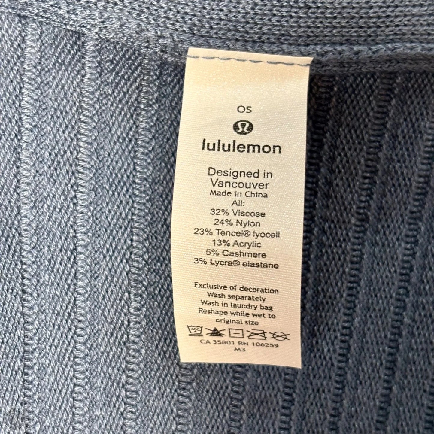 Sweater Cardigan By Lululemon In Blue, Size: Osfm
