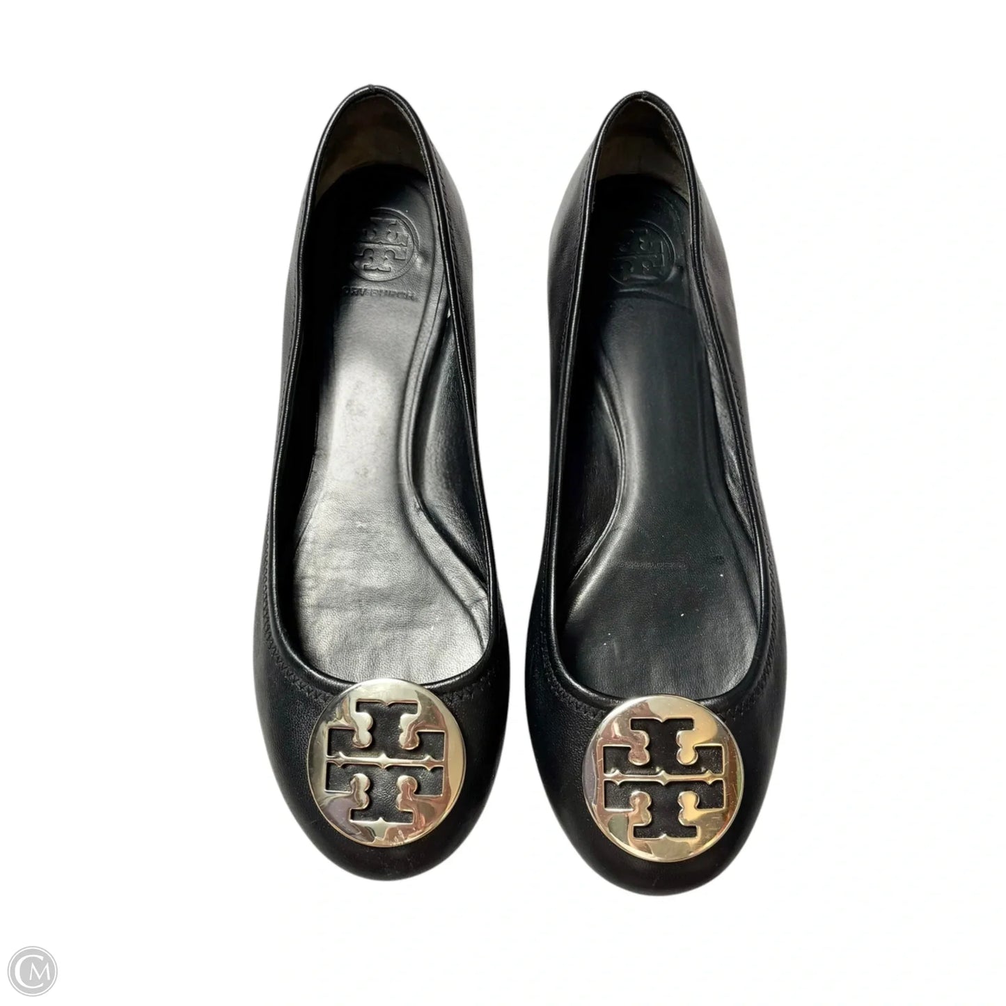 Shoes Designer By Tory Burch In Black & Silver, Size: 10