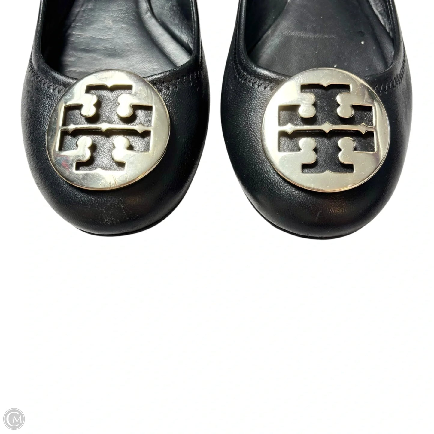 Shoes Designer By Tory Burch In Black & Silver, Size: 10