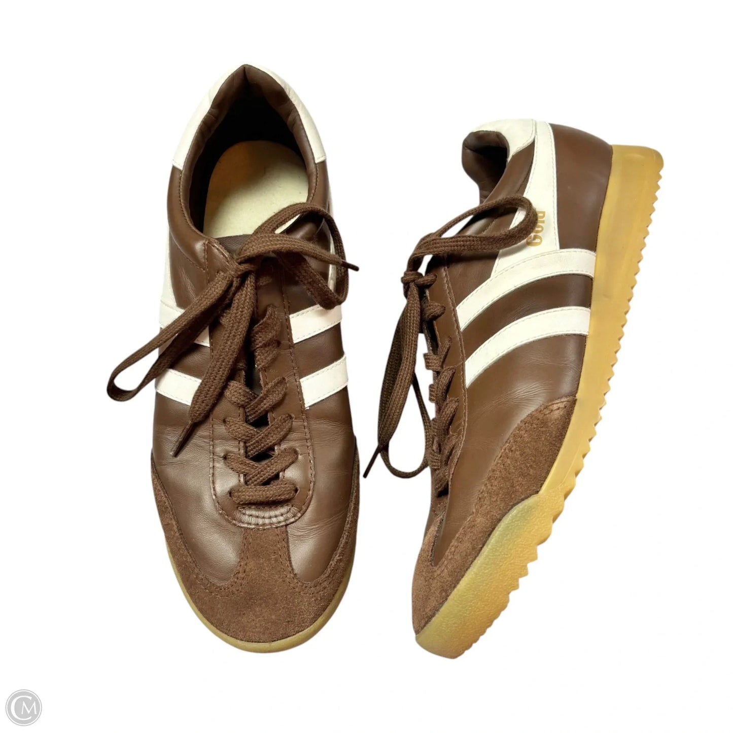 Shoes Sneakers By Gola In Brown & White, Size: 9