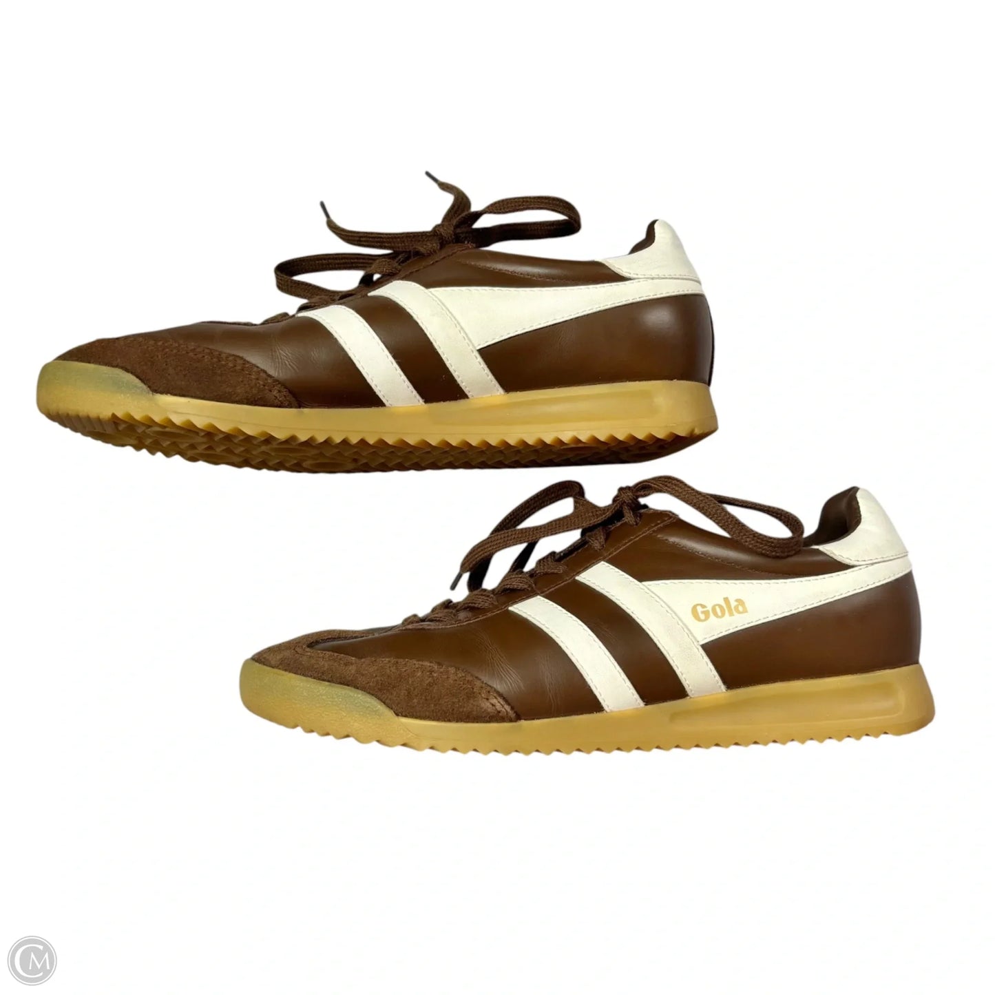 Shoes Sneakers By Gola In Brown & White, Size: 9