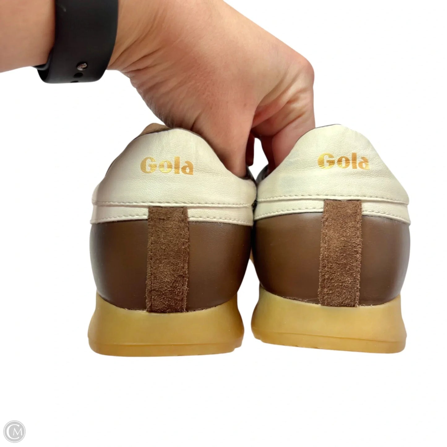 Shoes Sneakers By Gola In Brown & White, Size: 9