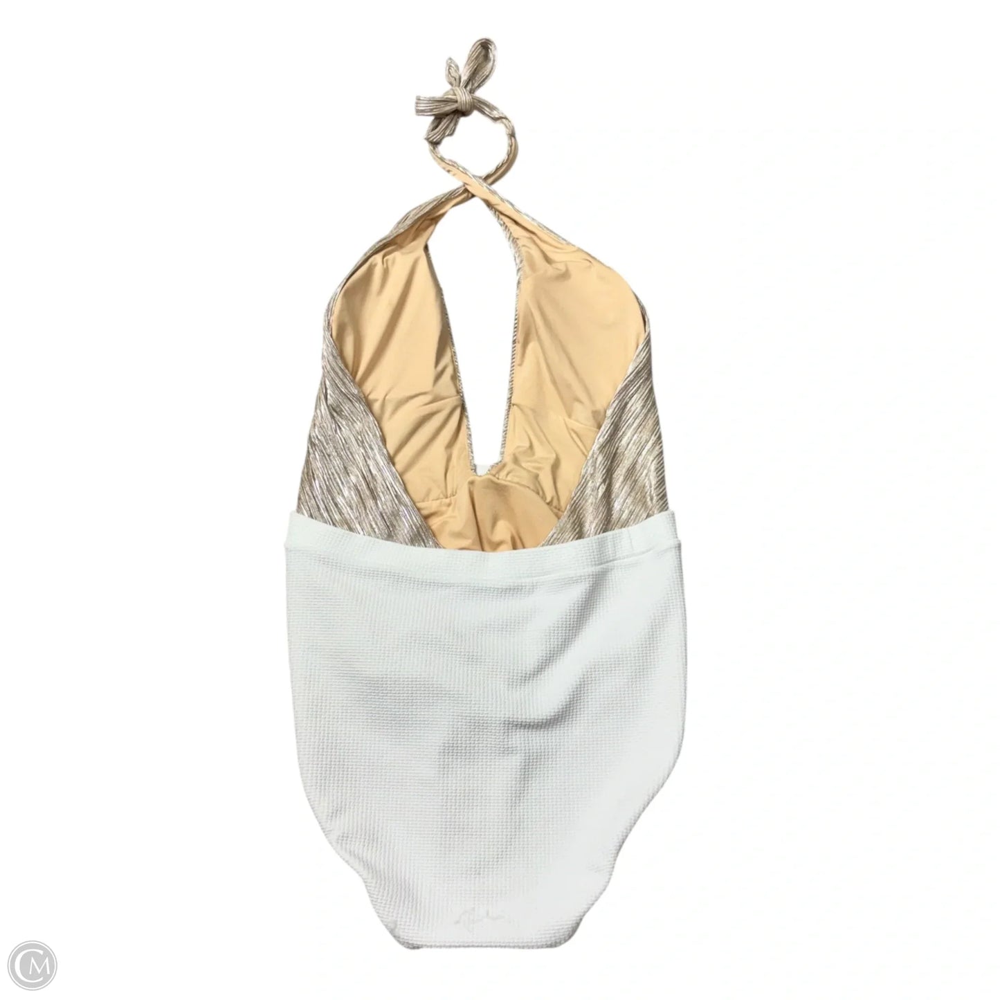 Swimsuit By Anthropologie In Gold & White, Size: M