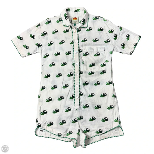 Romper By Farm Rio In Green & White, Size: S