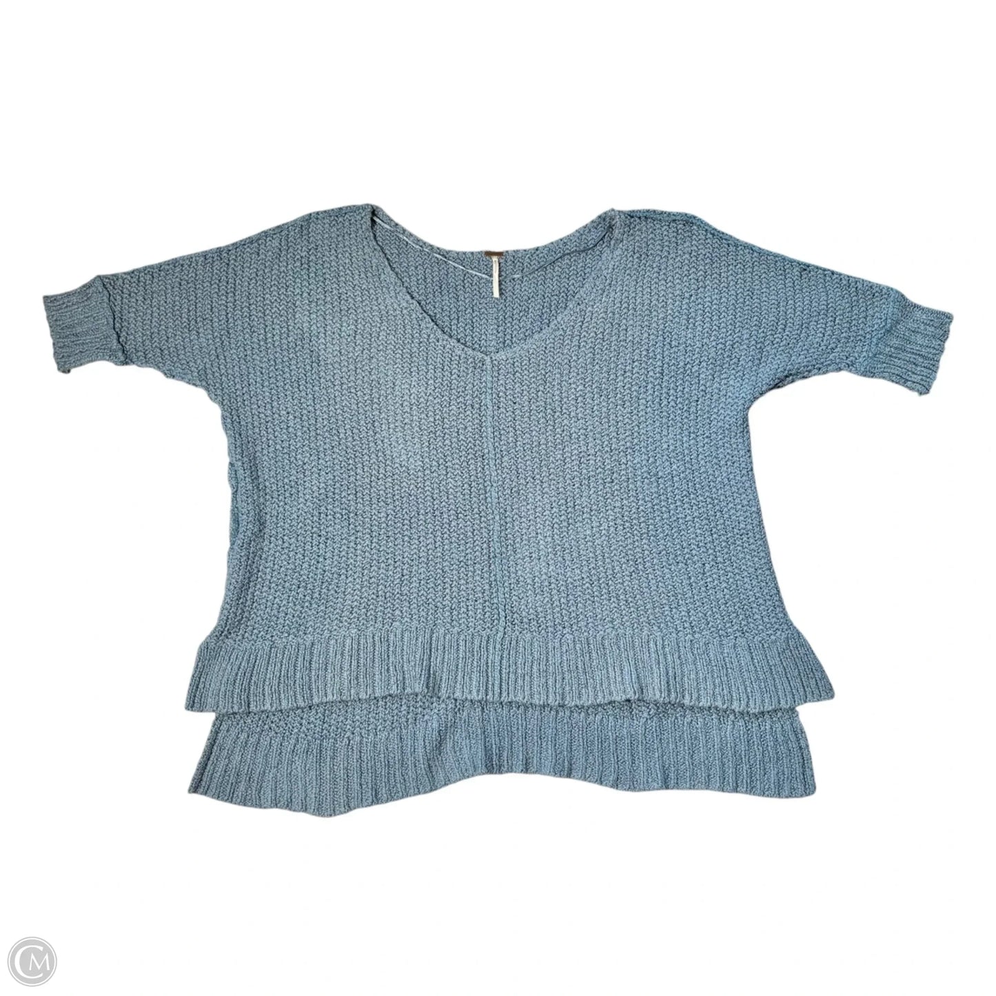 Sweater Short Sleeve By Free People In Blue, Size: S