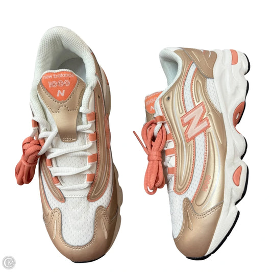 Shoes Sneakers By New Balance In Orange & White, Size: 7.5
