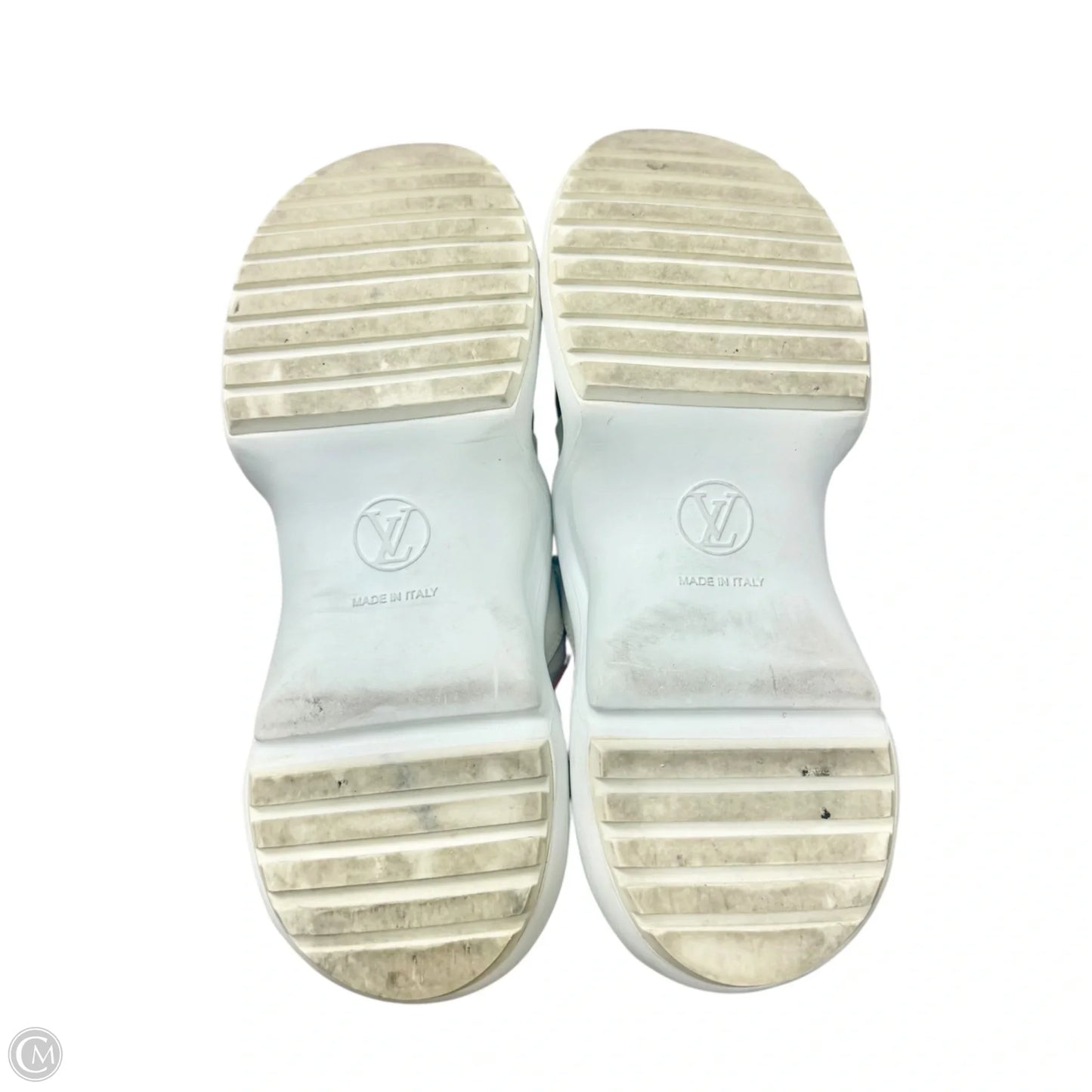 Shoes Luxury Designer By Louis Vuitton In Blue & Orange, Size: 6.5