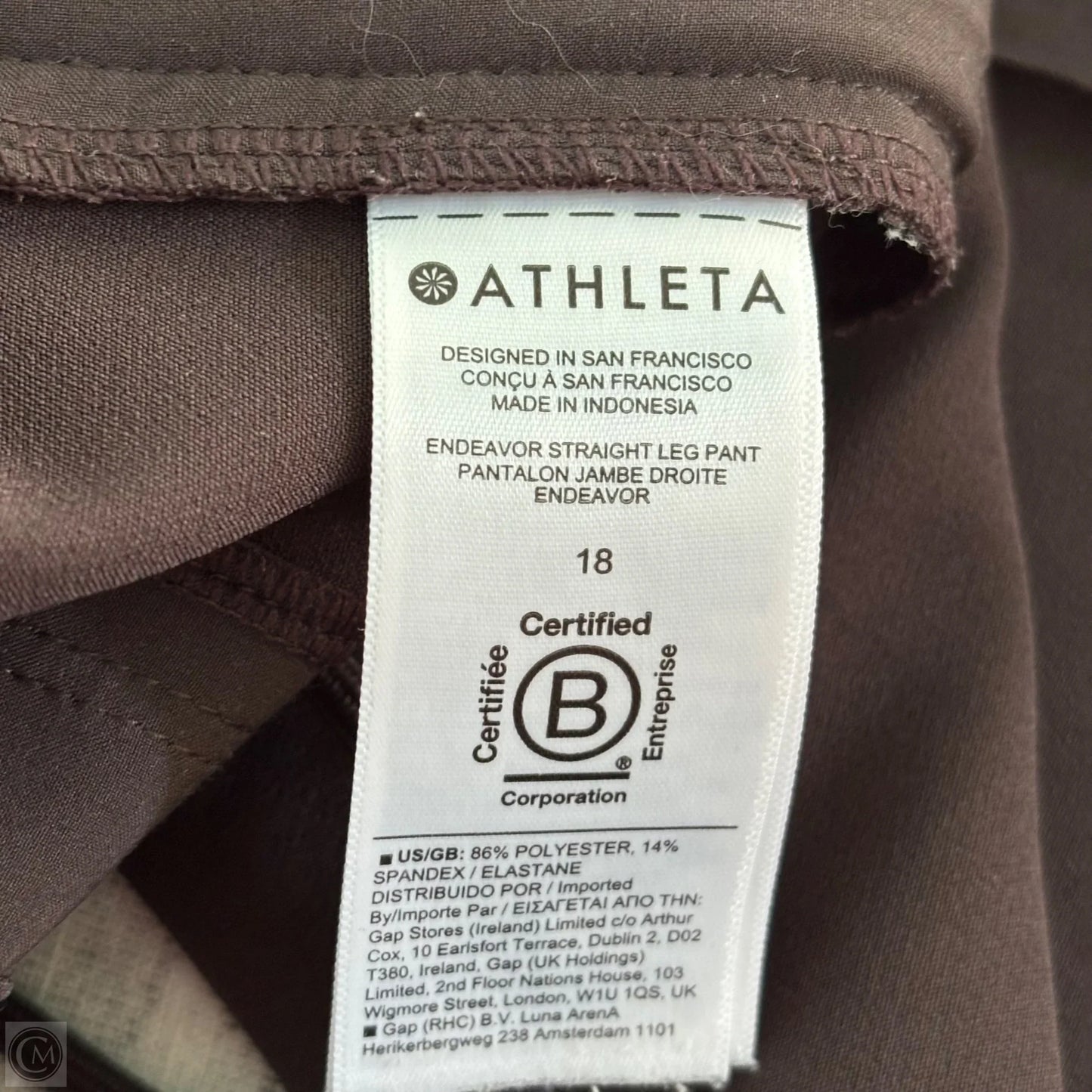 Athletic Pants By Athleta In Brown, Size: 18
