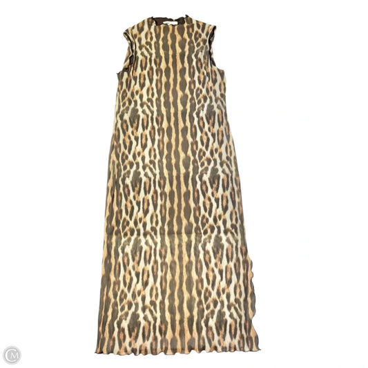 Dress Party Long By Anthropologie In Animal Print, Size: L