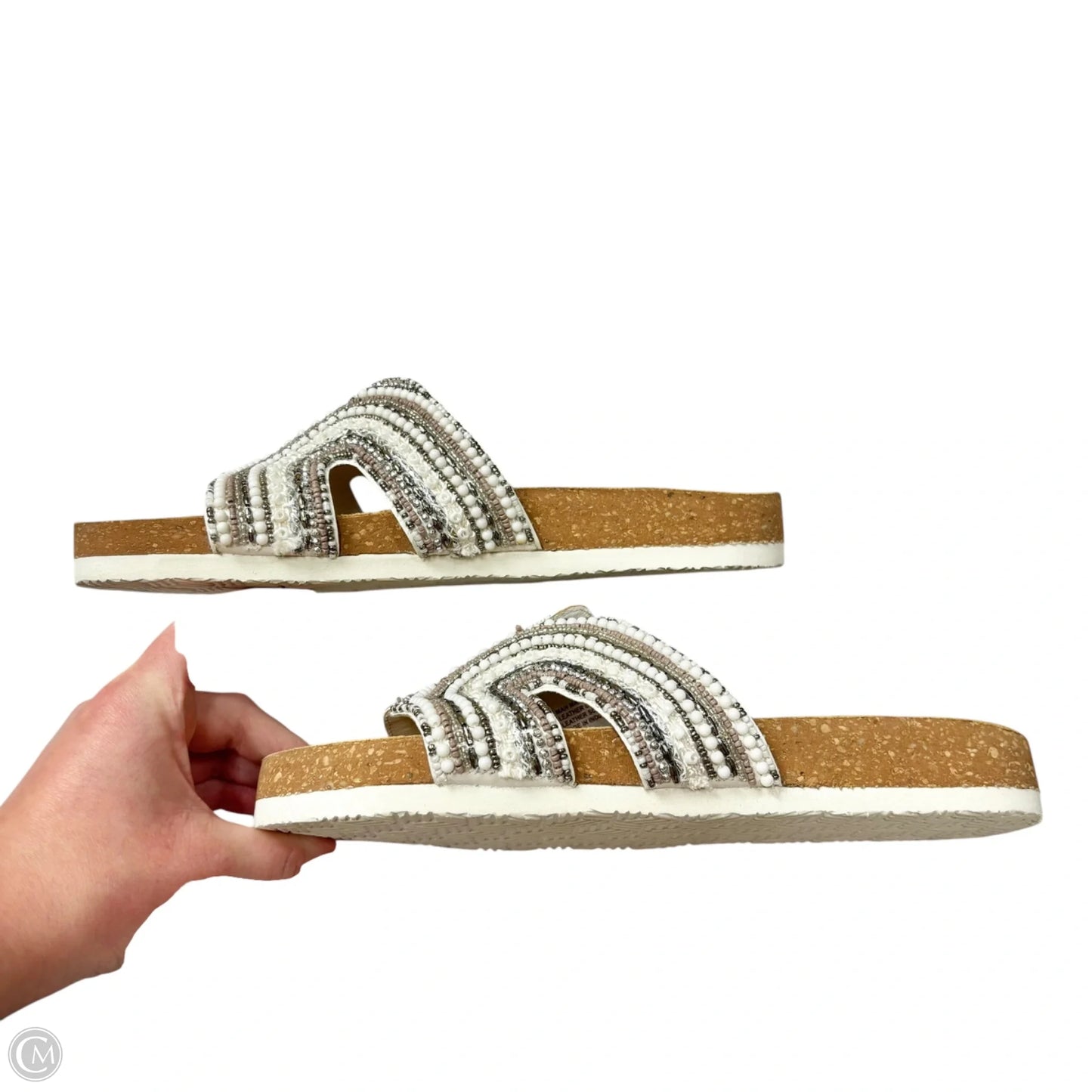 Slippers By Haute Hippie In Brown & White, Size: 10