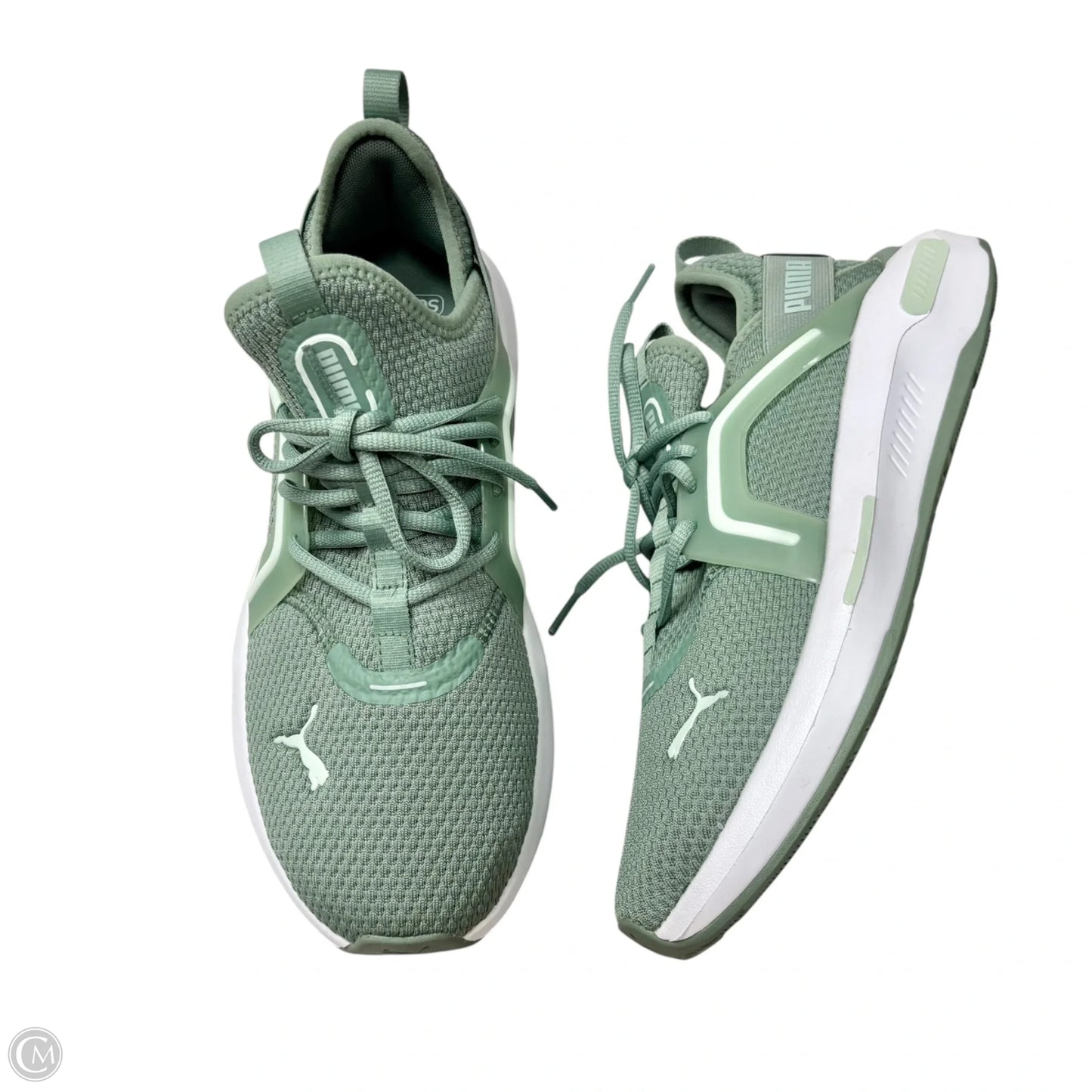 Shoes Sneakers By Puma In Green, Size: 9