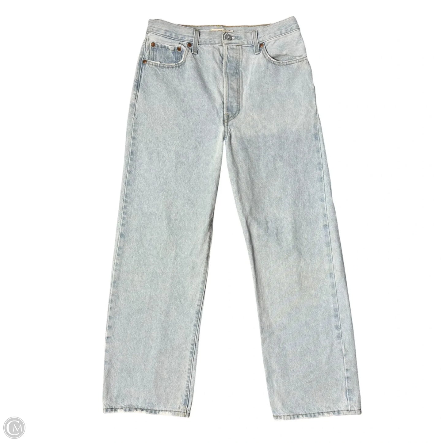 Jeans Straight By Levis In Blue Denim, Size: 8