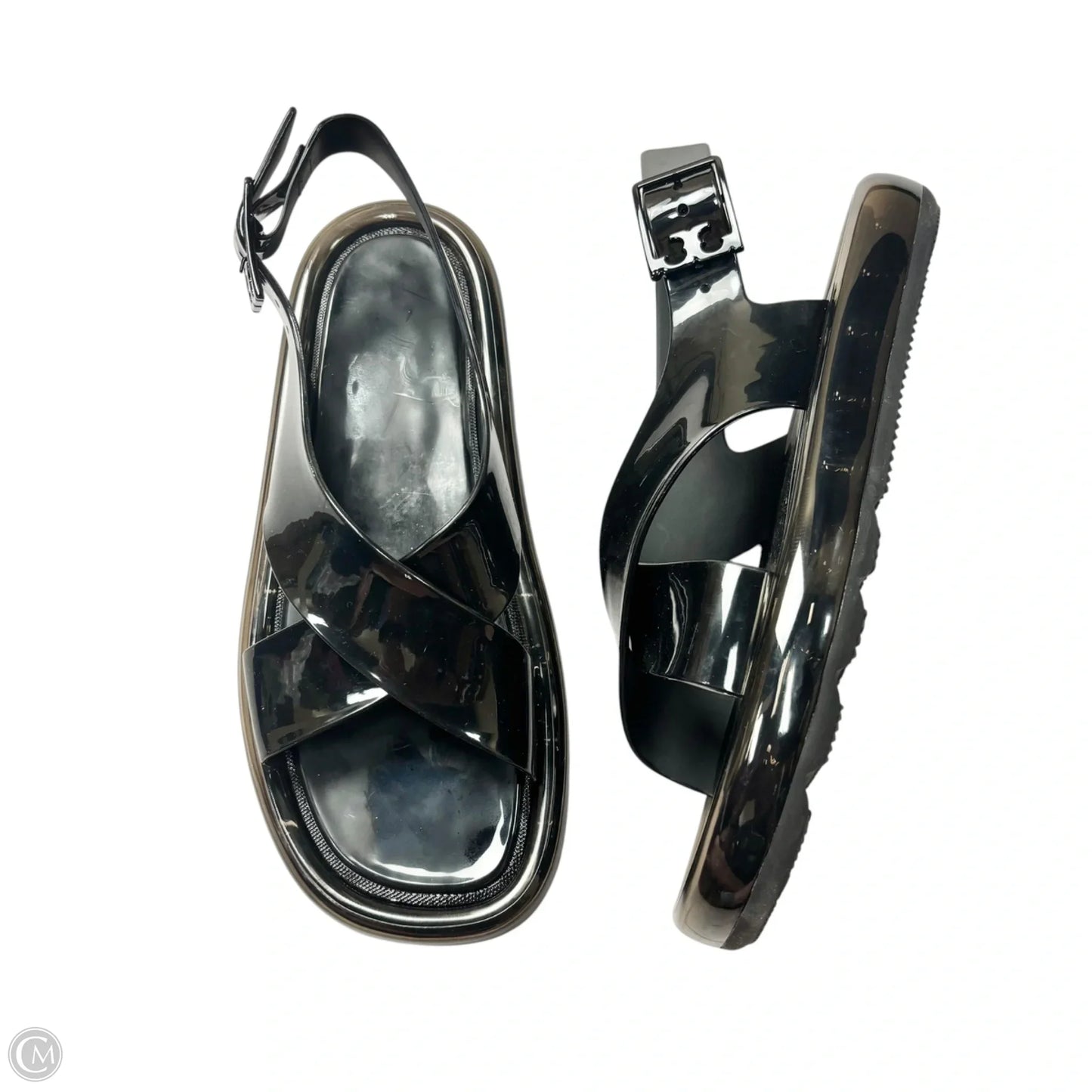 Sandals Designer By Tory Burch In Black, Size: 8