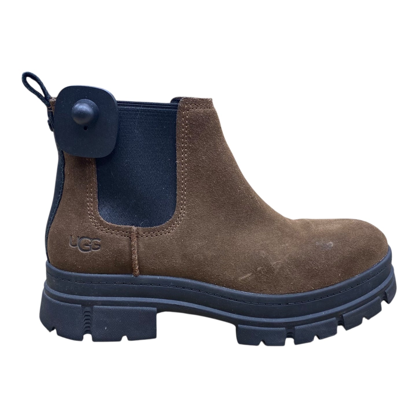 Boots Designer By Ugg In Black & Brown, Size:8.5