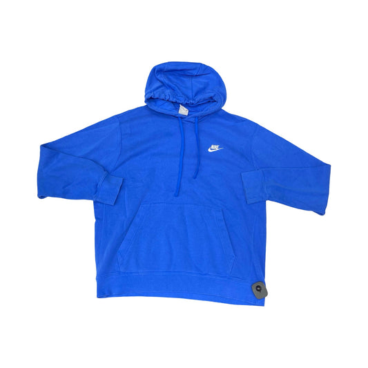 Athletic Sweatshirt Hoodie By Nike In Blue, Size:L