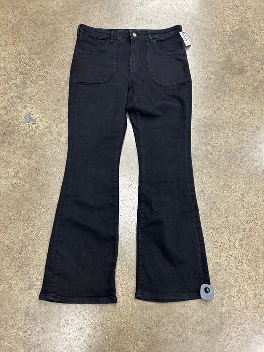 Jeans Flared By Pilcro In Black, Size:12