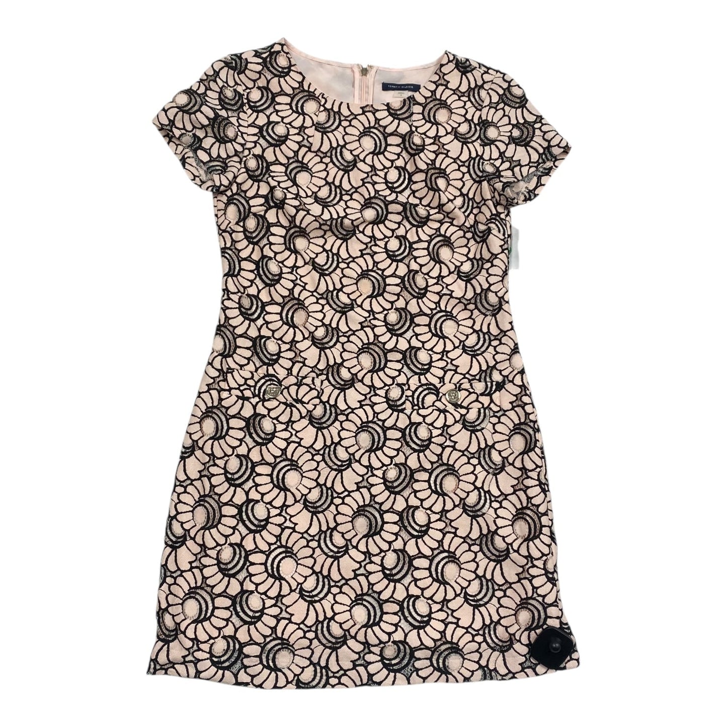 Dress Party Short By Tommy Hilfiger In Black & Pink, Size:2