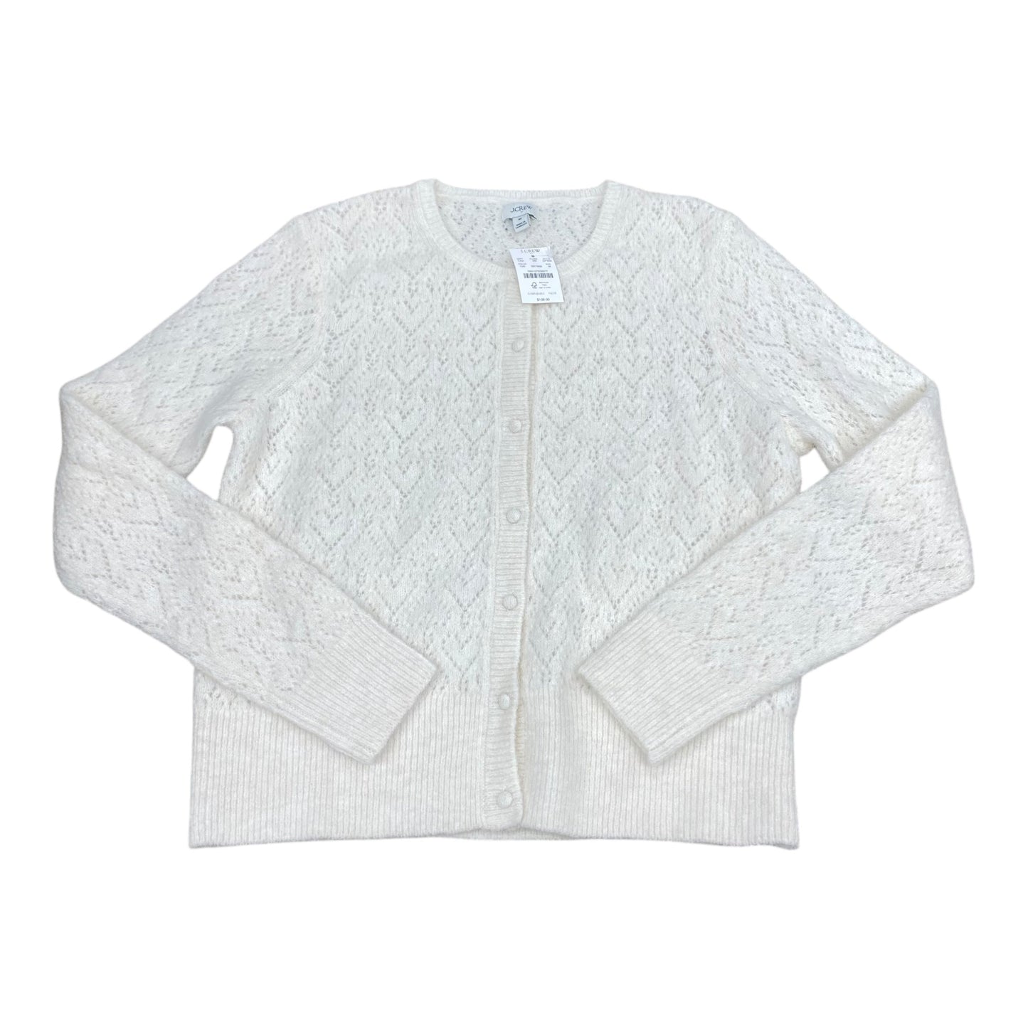 Sweater Cardigan By J. Crew In Cream, Size:M