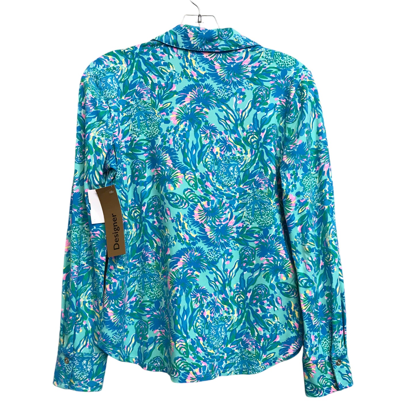 Top Ls Designer By Lilly Pulitzer In Blue & Green, Size:S