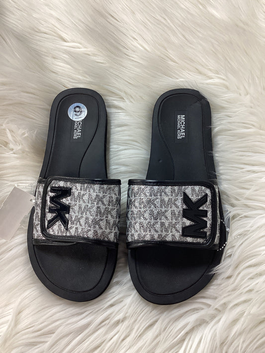 Sandals Flats By Michael By Michael Kors In Black, Size:9